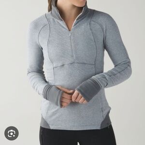 Lululemon Runderful 1/2 Zip Grey Top Women's 10